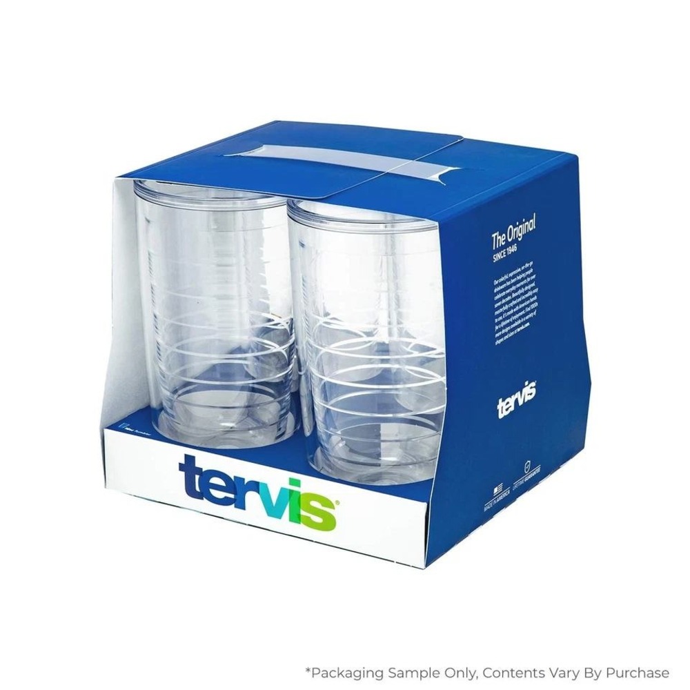 Tervis 16oz Clear Insulated Tumbler 4 Pack Set 1005763 NEW